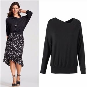 Cabi Beals Black Knit Sweater #5322–S